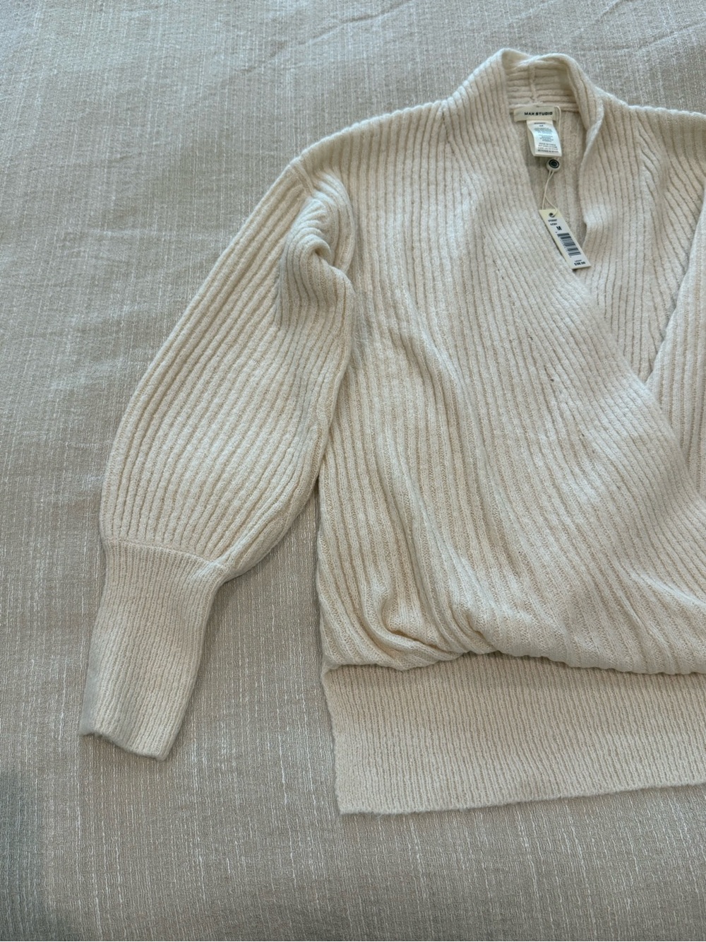 Max Studio Ribbed Wrap Sweater - Picture 4 of 7